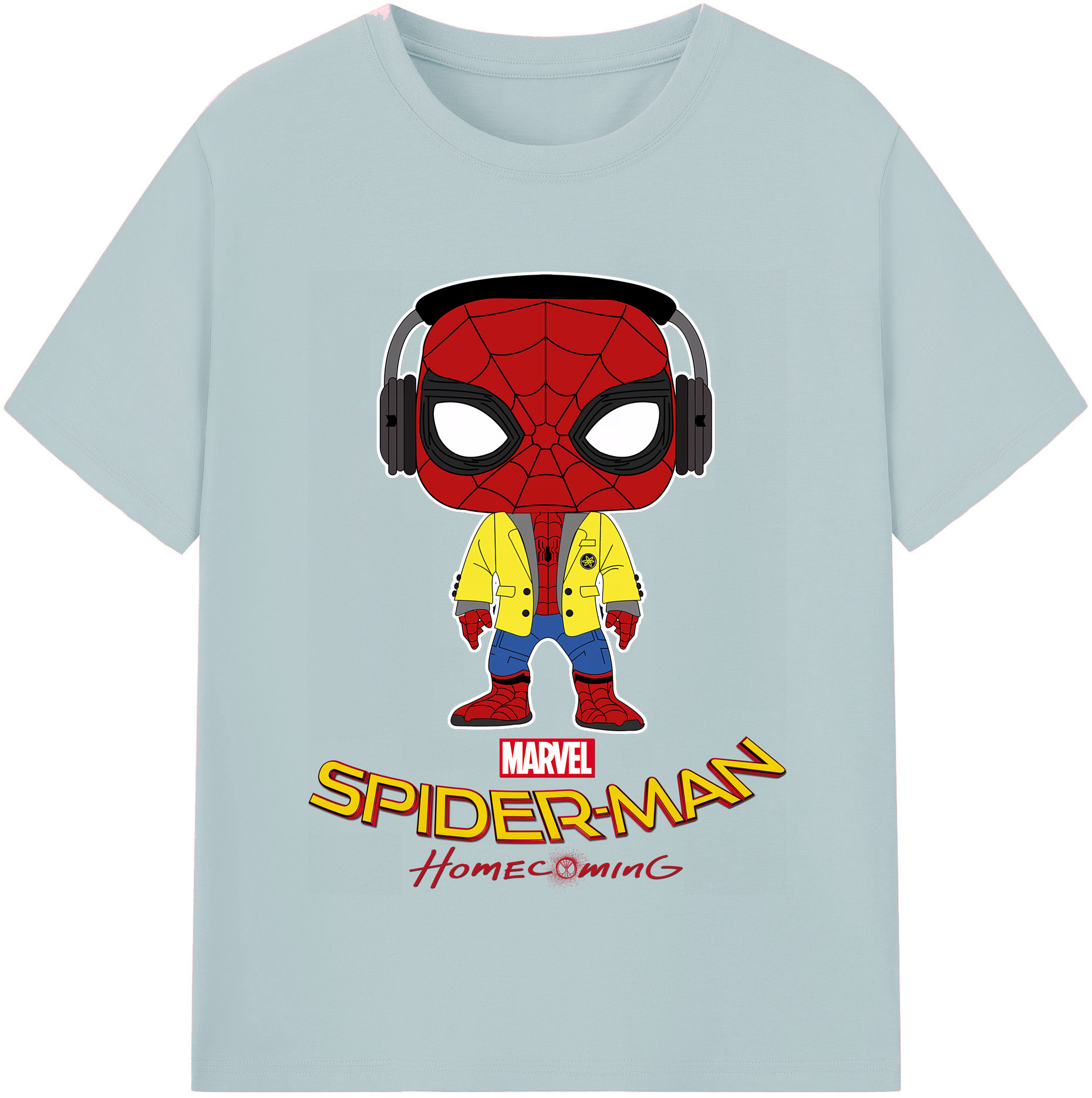 （画像用） Spider Man スパイダーマン 綿100％半袖Tシャツ（フロントプリント）